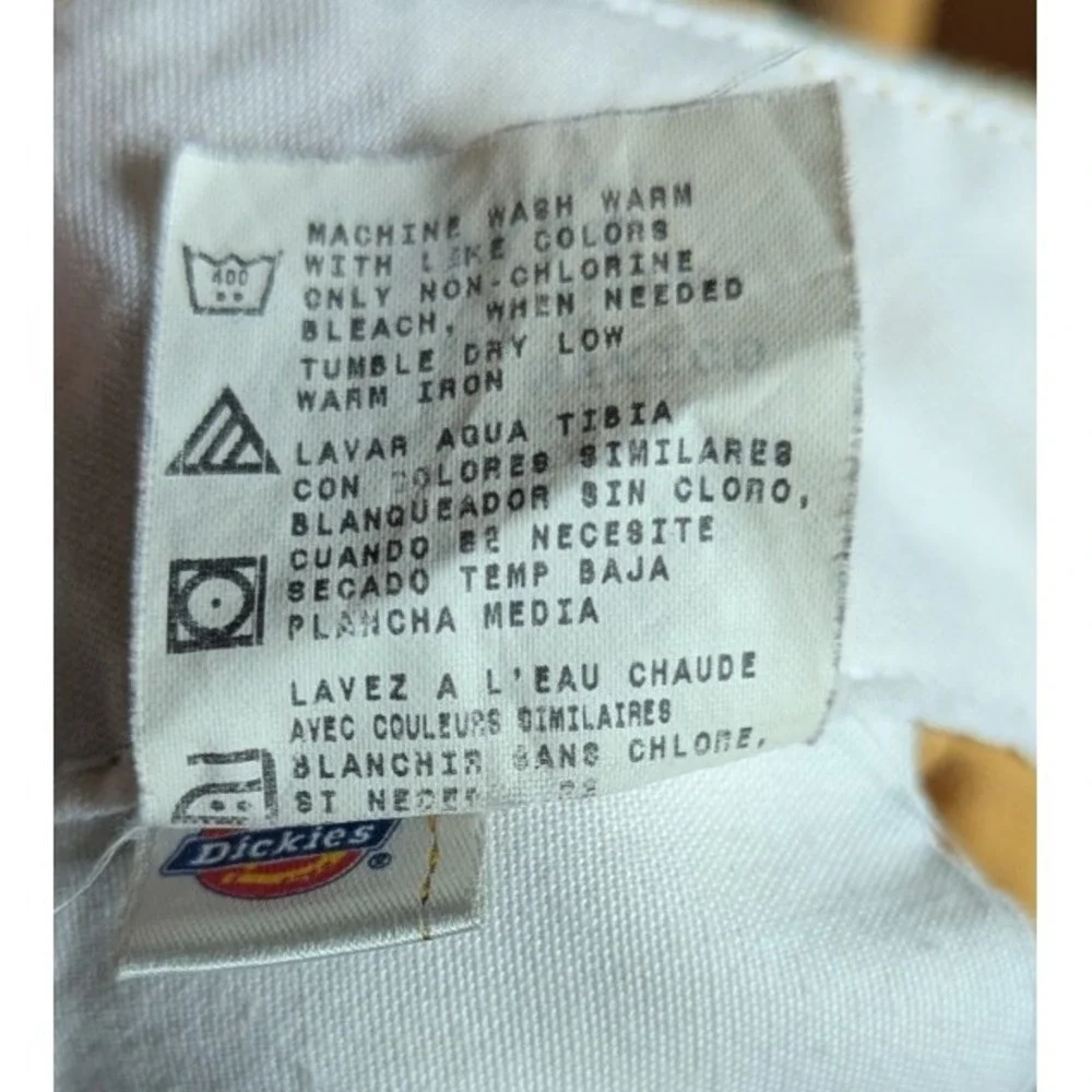 Dickies Work Pants Mens Mustard 38x34 Double Knee Loose Fit  Straight Leg